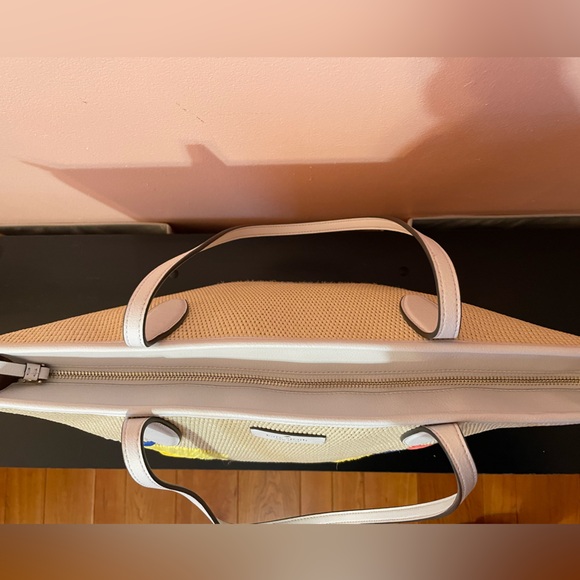 β¨HPβ¨ Kate Spade Ash Straw Lemon Zest Tote Large NWOT - Picture 10 of 14